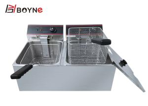 Quality Fried Chicken Fryer Double Oil Tank Heavy Duty Restaurant Equipments wholesale
