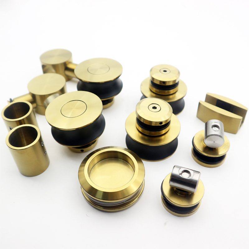 Round Tray Shape Black Sliding Shower Door Kit for 8-12mm Safe Glass Hardware Included