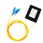 Yellow 2 Way Optical Splitter For FTTH Network 1260-1650nm Wavelength