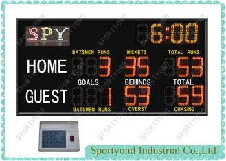 Red / Yellow Electronic Cricket Scoreboard , Outdoor Football Electronic