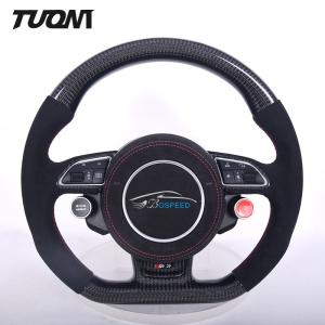 Quality Genuine Carbon Fiber Alcantara Leather Audi Steering Wheel With Knobs wholesale
