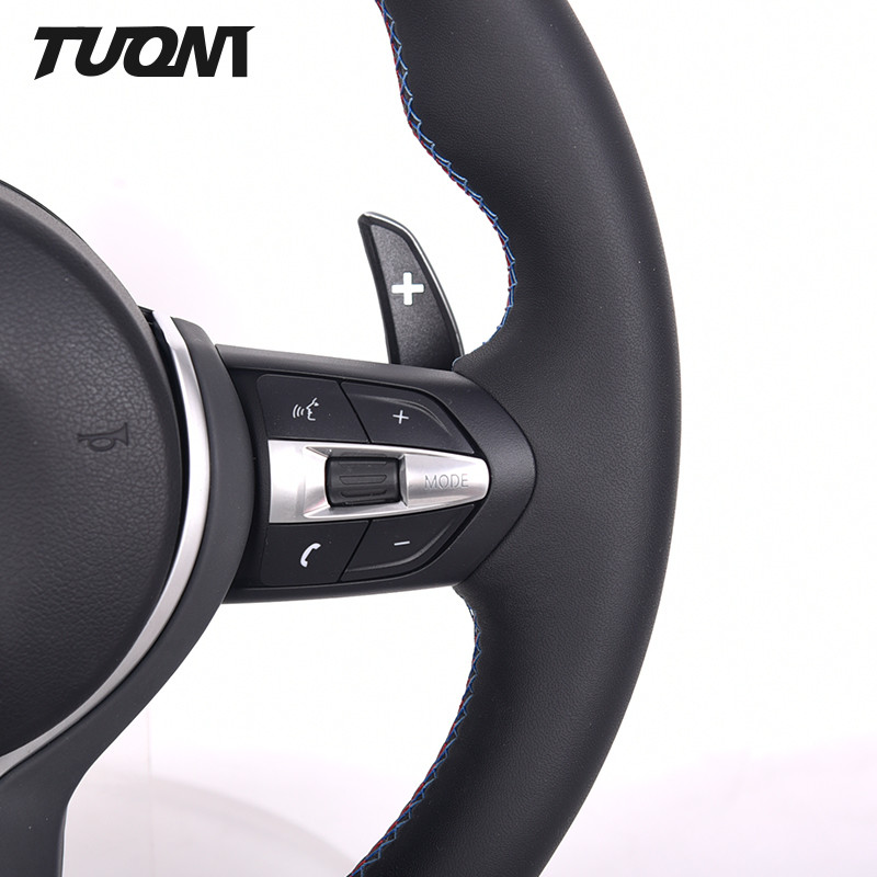Leather Bmw F10 F30 F32 F82 Steering Wheel 350mm With LED Display Upgrade
