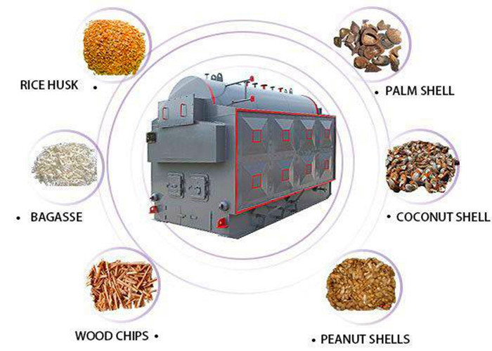 Commercial Durable Wood Steam Boiler Fire / Water Tube High Thermal Efficiency