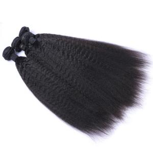 Quality Kinky Straight Peruvian Weave Raw Hair Bundles 28 30 Inch Remy Extensions wholesale
