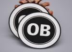 White Tatami Fabric Printed Labels With Black Silicone Logo For Garments