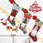 Stocking 3 Pack, 19 Inch 3D Gnomes Santa Christmas Beauty Cleansing Brush Facial