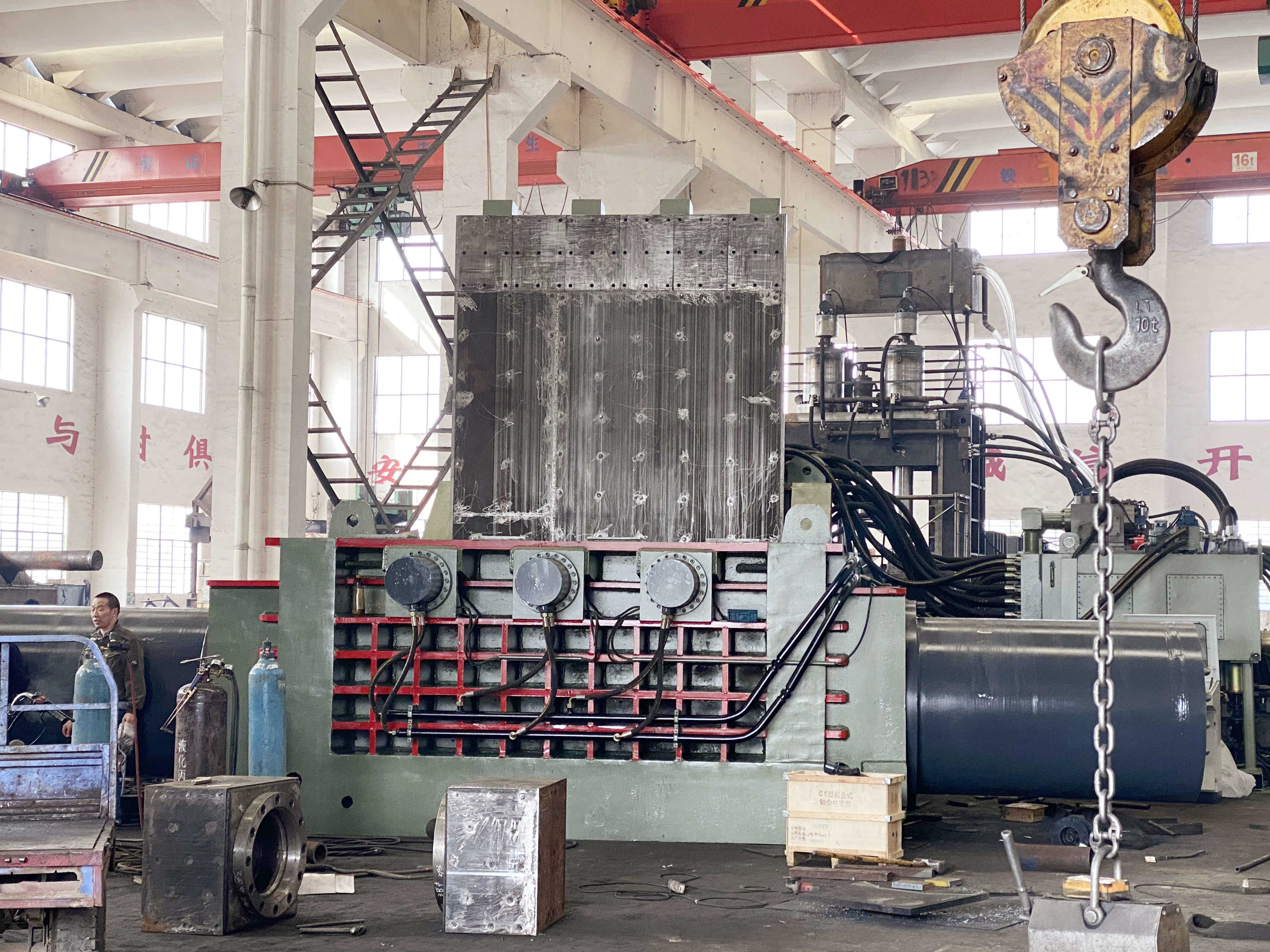 1000 Ton Hydraulic Baler Machine , Heavy Duty Scrap Steel Baler