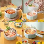 Long Handle Multifunctional Electric Hot Pot Kitchen Utensil Integrated Electric