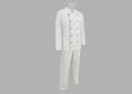 Anti Shrink Personal Protective Clothing / Womens Chef Clothes Button Front