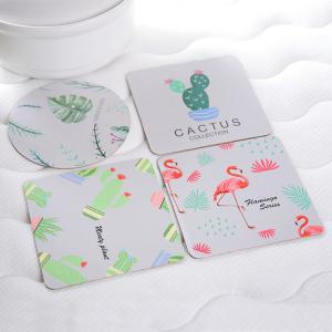 China Absorbent Paper Promotional Drink Coasters / Custom Round Coasters For Drinks on sale