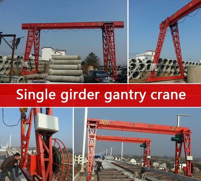 100 Ton A Frame Single Beam Gantry Crane With Strong Winch For Warehouse / Railway