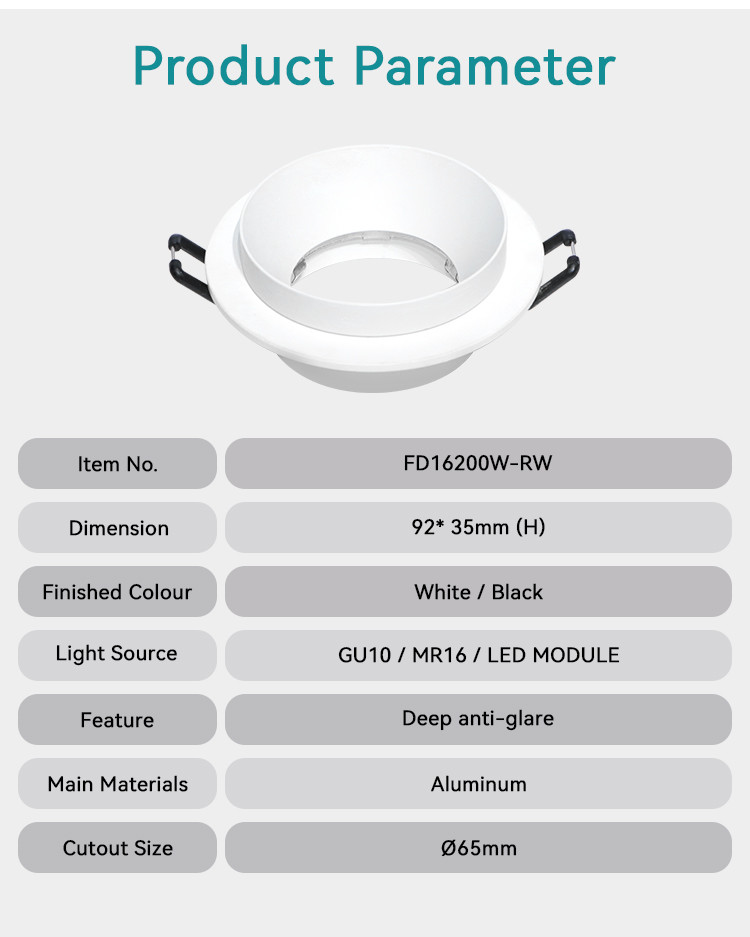 DIY Commercial Lighting Recessed Spotlight With Deep Anti-Glare Design