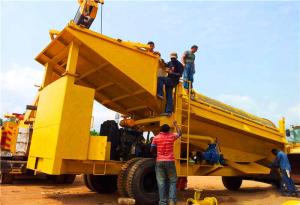 Quality 30m3/H,24Kw Power, 8m Length ,Steel,Rotary Movable,Gold Washing Trommel Screen wholesale