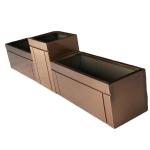 Stainless steel flower planter box outside use