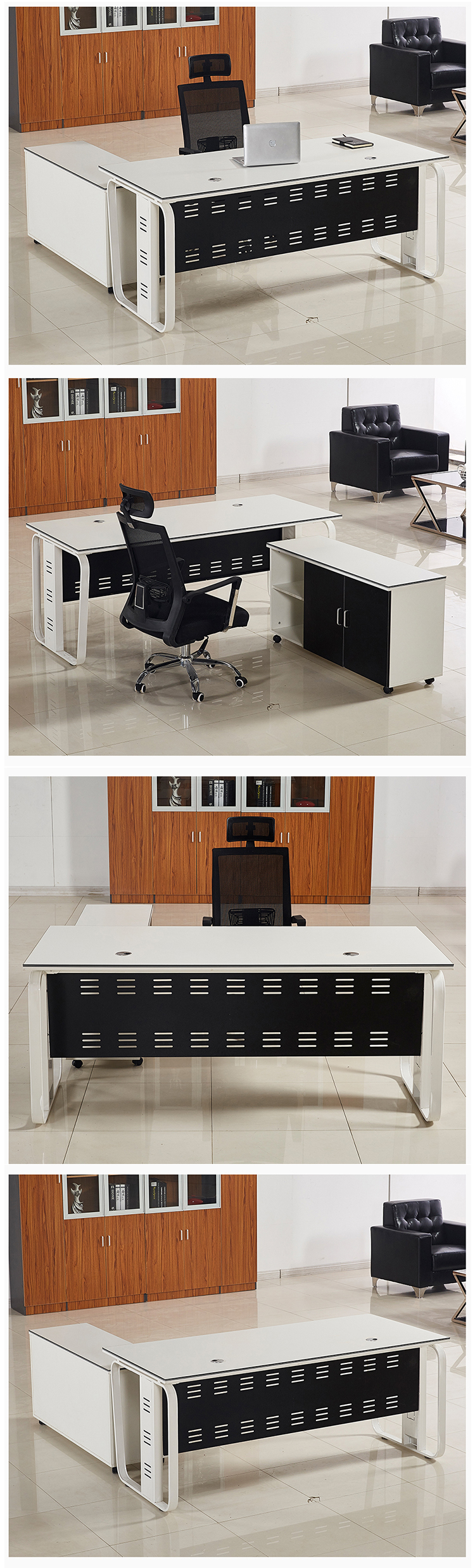 Eco-Friendly Office Furniture Freestanding Executive Computer Desk for Home and Business