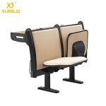 Upholstery Fabric University Steel Book Holder College Classroom Seating With