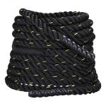 Black Yellow Polyester Exercise Fitness Training Battle Ropes 9 12 15 Meter