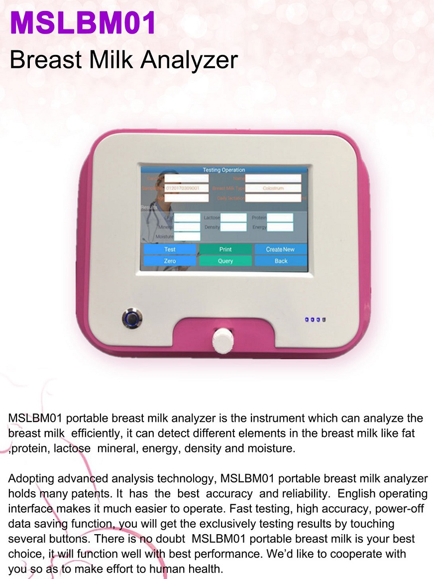 Portable and Rechargeable Breast Milk Analyzer With Factory Price