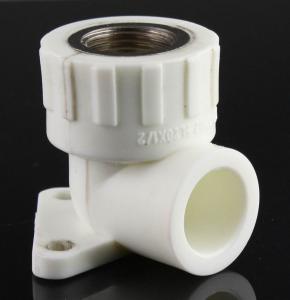 Quality PPR fitting wall elbow with plate wholesale
