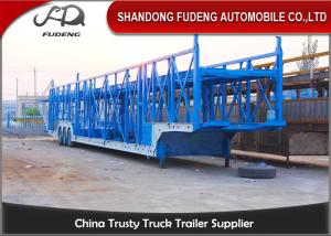 Steel Chassis Automatic Car Carrier Trailer Double Axles Double Floor