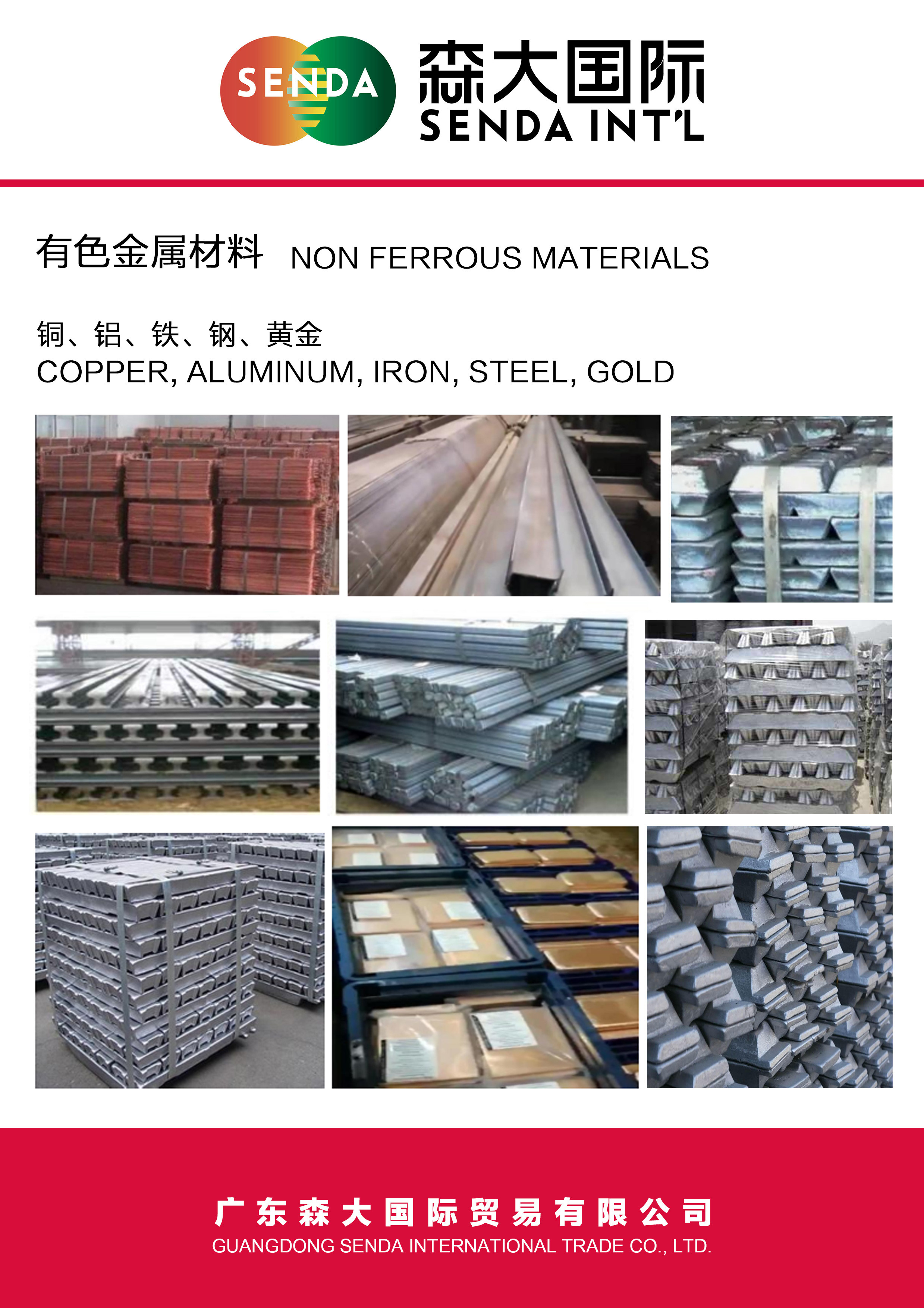 Non Ferrous Metal Materials Copper Aluminum Iron Steel And Gold
