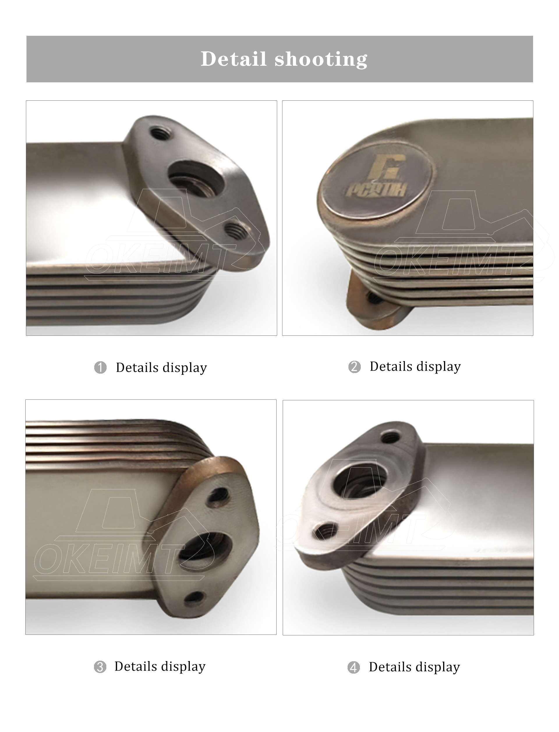 EH700 H07D Engine For Hino Oil Cooler Core With Highly Performance for Excavator Engine Parts