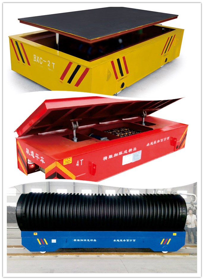 The Busbar Powered Electric Flat Transfer Car on Rail with High-frequency Running Heavy Duty Car