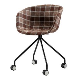Quality Modern Patchwork Dining Chairs Comfortable Armchair Style With Wheels wholesale