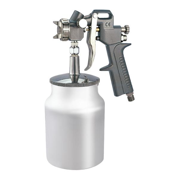 Suction Feed Air Spray Paint Gun 1.8mm Stainless Nozzle 1000ml Capacity Airbrush