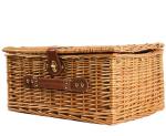 Fabric Linen Wicker Rattan Storage 4 Person Woven Willow Picnic Basket