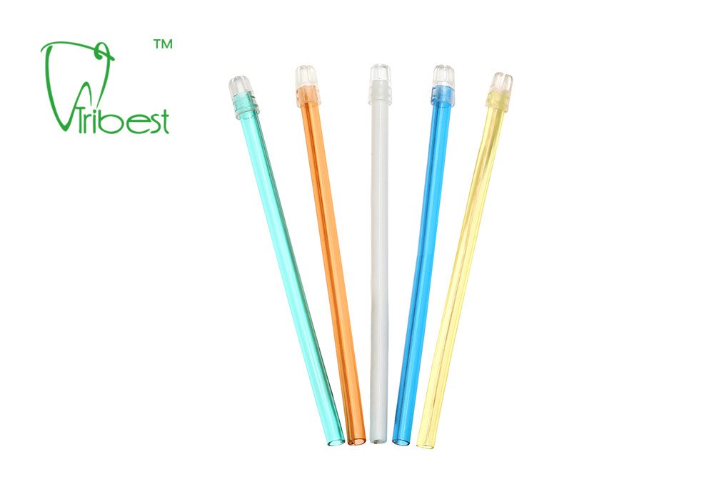 ISO13485 Clear Body Colorful PVC Dental Saliva Ejector
