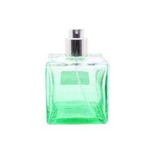 Quality Silver Spray Custom Glass Perfume Bottles , 100ml Glass Perfume Bottle Green Cap wholesale
