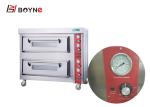 220V Industrial Double Deck Pizza Oven , Restaurant Automatic Pizza Oven