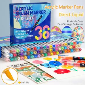 Quality Colorful Painting Pens Students Direct Liquid Acrylic Marker Pen wholesale