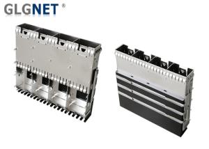 Quality Press Fit 4 Ports Sfp Cage Connector Copper Alloy For 25G Ethernet wholesale