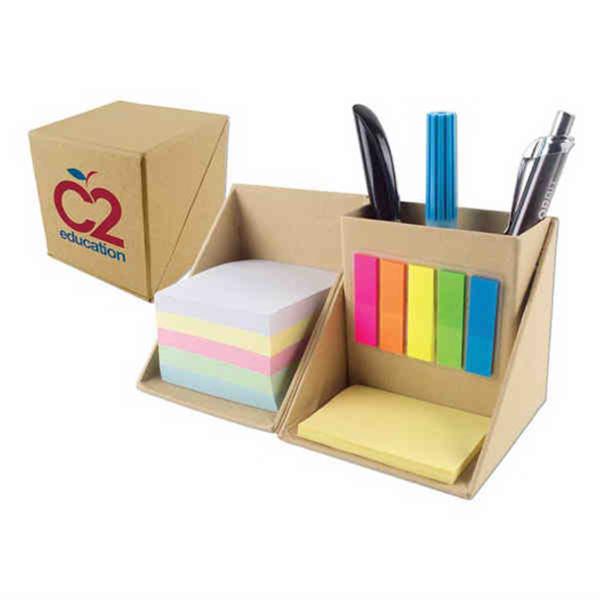 Foldable Personalised Stationery Gifts Cardboard Box With Pen Holder , Sticky