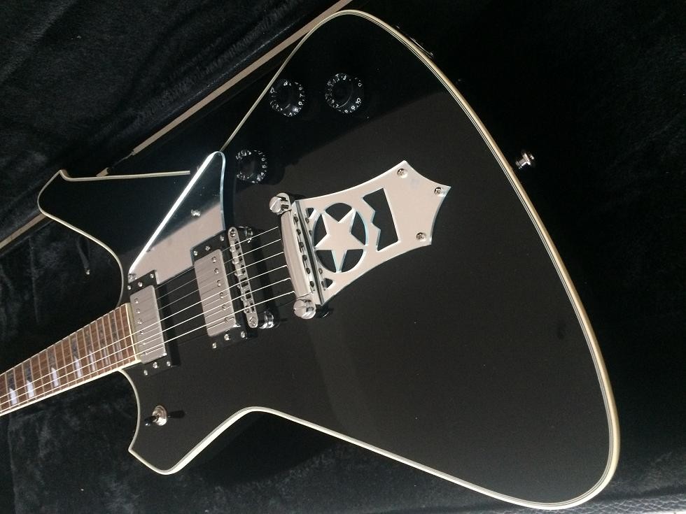 Wash6 strings abnormity signature model electric guitar mirror pickguard grover tuner custom guitar glossy black