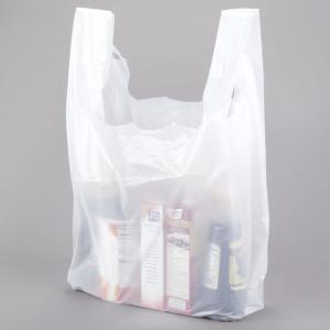 Quality HDPE Material T Shirt Shopping Bags Large White Colour 13&quot; X 10&quot; X 23&quot; wholesale