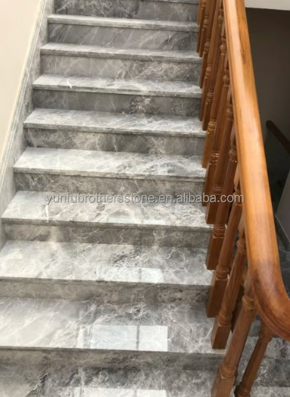 Yinsha Italian Grey Marble Stone Big Slab for Hotel Floors and Interior Home Stairs