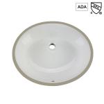 Small Round Undermount Bathroom Sink 20 Inches Ceramic White Vanity Cabinet