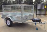 Heavy Duty Hot Dipped Galvanized Caged Trailer Single Axle