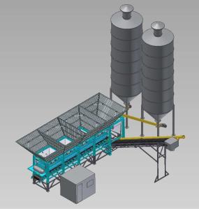 Quality Mobile Concrete Small Portable dry Concrete Batch Plant Capacity 60 M³/H Fast dry mix plant wholesale