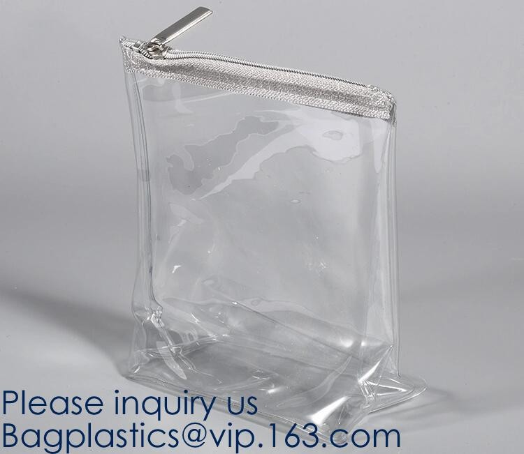 Fashion Travelling Heat-Sealed Clear EVA Cosmetic Bag With Yellow Snap Button And Rubber Handle Pouch By L'Oreal, Sedex