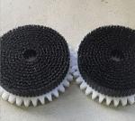 Round White PP industrial Machinery Disk Brush with Gear