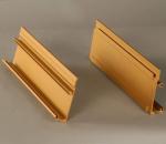 Wood Finished Curtain Wall Aluminium Profiles For Industrial / Decoration