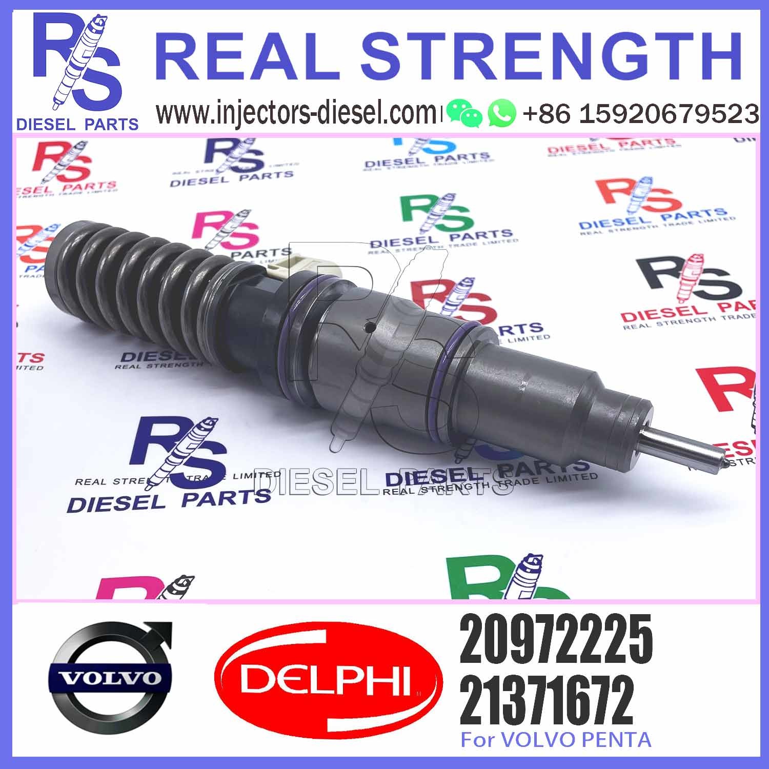 D13 Common Rail Fuel Injector 20584345 20972225 21340611 21371672 BEBE4D24001 Assembly for Delphi V-O-L-V