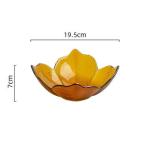 Hand Made Flower Shape Solid Color Glass Bowl