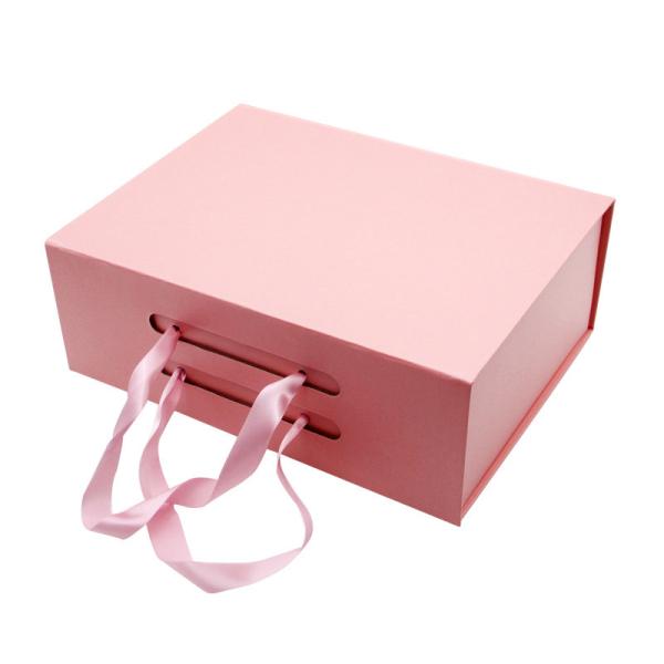 Luxury Customized Gift Foldable box Ribbon paper hard cardboard gift boxes Flip