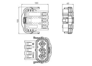 Quality 1500V Waterproof Dc Power Connector , TUV High Voltage Battery Connector wholesale