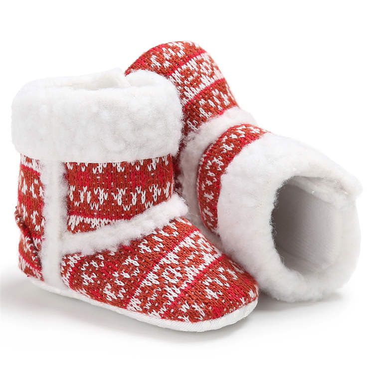 New fashion non-woven knitted crochet winter warm Walking shoes baby booties knit